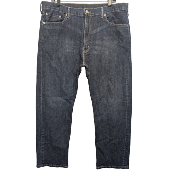 Levi's Other - Levi's 505 Regular Fit Men 40x30 Dark Wash Indigo Stretch Straight Leg Jeans